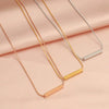 Wholesale Jewelry Simple Style Customization Laser Engraving Solid Color Titanium Steel 18K Gold Plated Polishing Plating Necklace