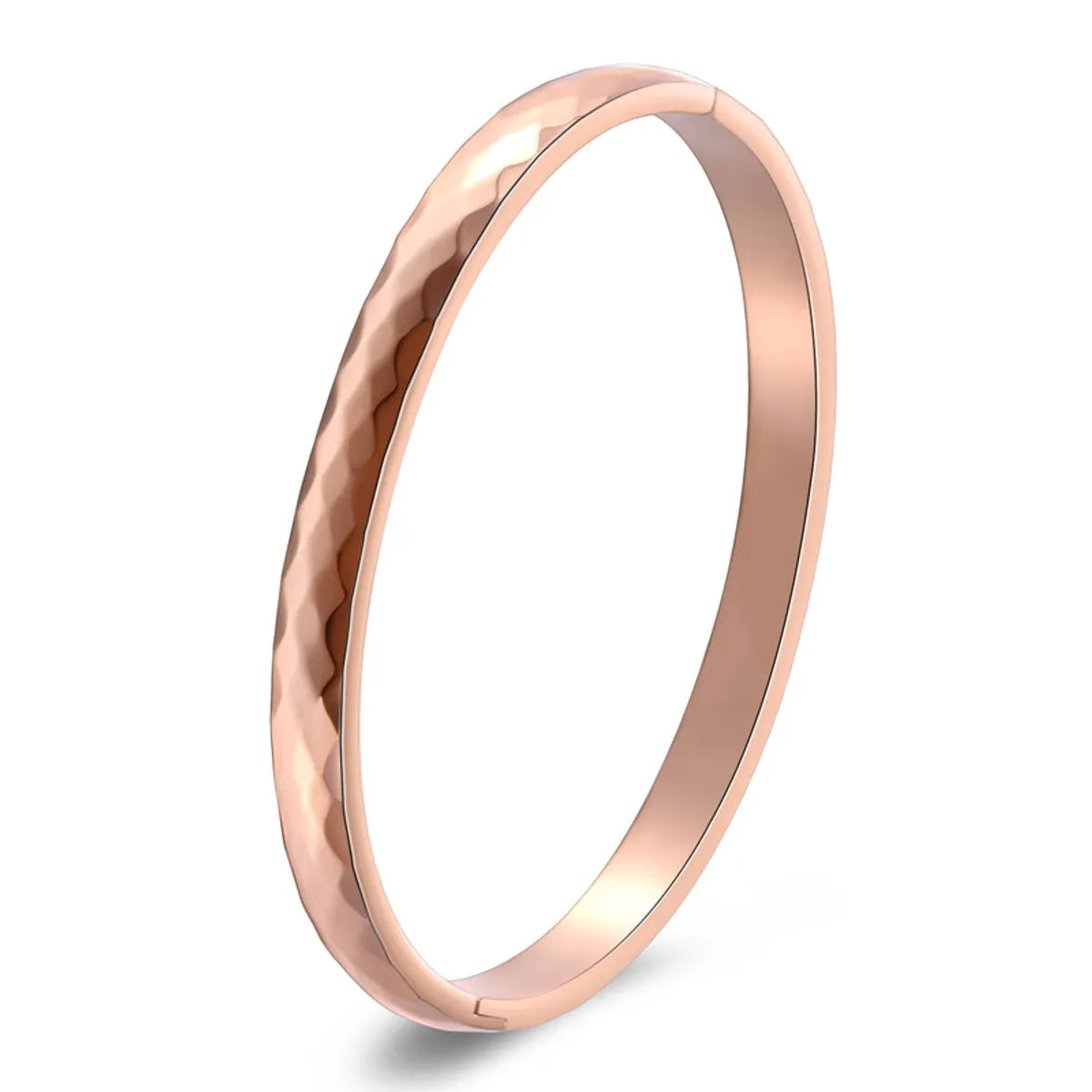 Simple Style Solid Color Titanium Steel Polishing Plating Bangle