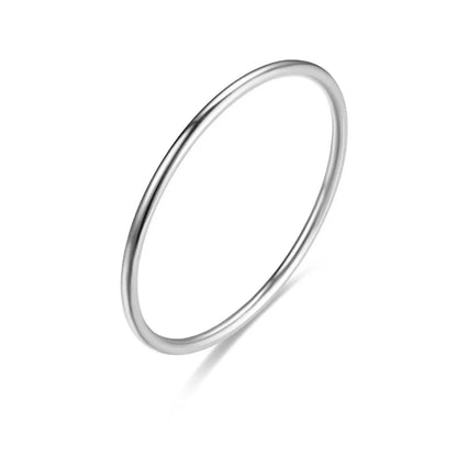 Wholesale Jewelry Simple Style Solid Color Titanium Steel 18K Gold Plated Polishing Plating Rings