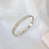 Simple Style Solid Color Titanium Steel Rhinestones Bangle In Bulk