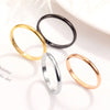 Simple Style Solid Color Titanium Steel Rings 1 Piece