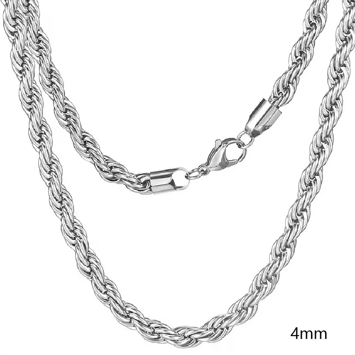 Simple Style Solid Color Titanium Steel Unisex Necklace