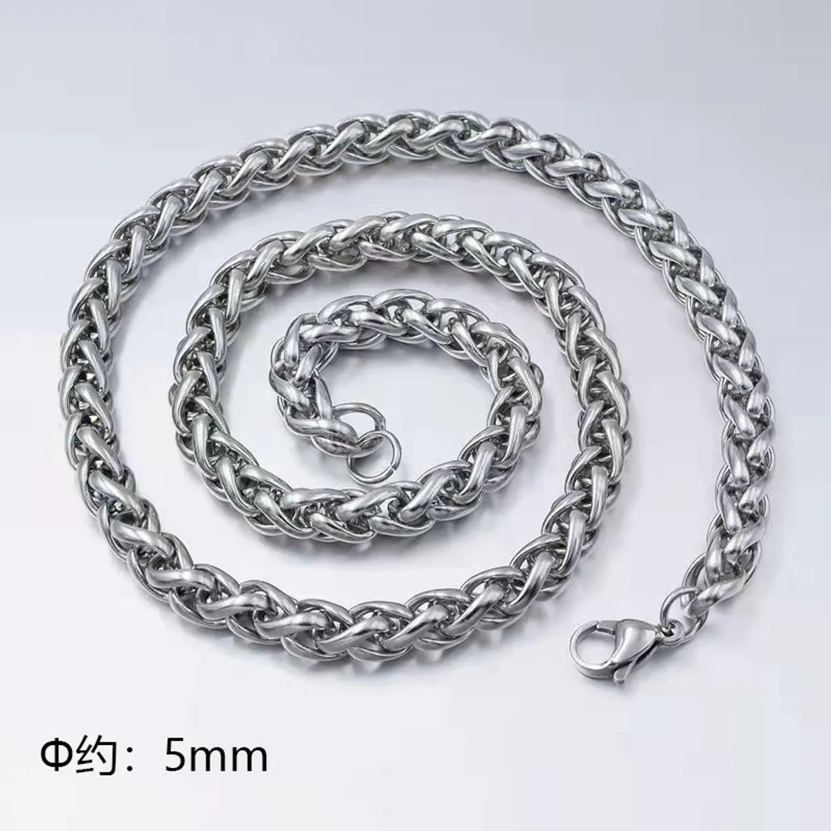 Simple Style Solid Color Titanium Steel Unisex Necklace