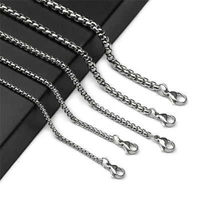 Simple Style Solid Color Titanium Steel Unisex Necklace