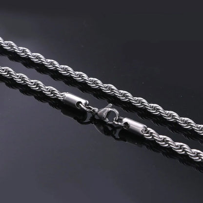 Simple Style Solid Color Titanium Steel Unisex Necklace