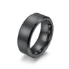 Simple Style Solid Color Tungsten Steel Rings Polishing Stainless Steel Rings