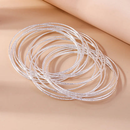 Simple Style Solid Color Zinc Alloy Women's Bangle