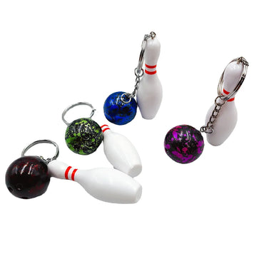 Simple Style Sports Bowling Ball Plastic Unisex Bag Pendant Keychain