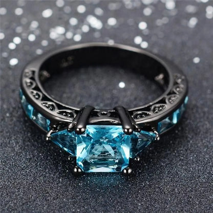 Simple Style Square Alloy Inlay Zircon Women'S Rings