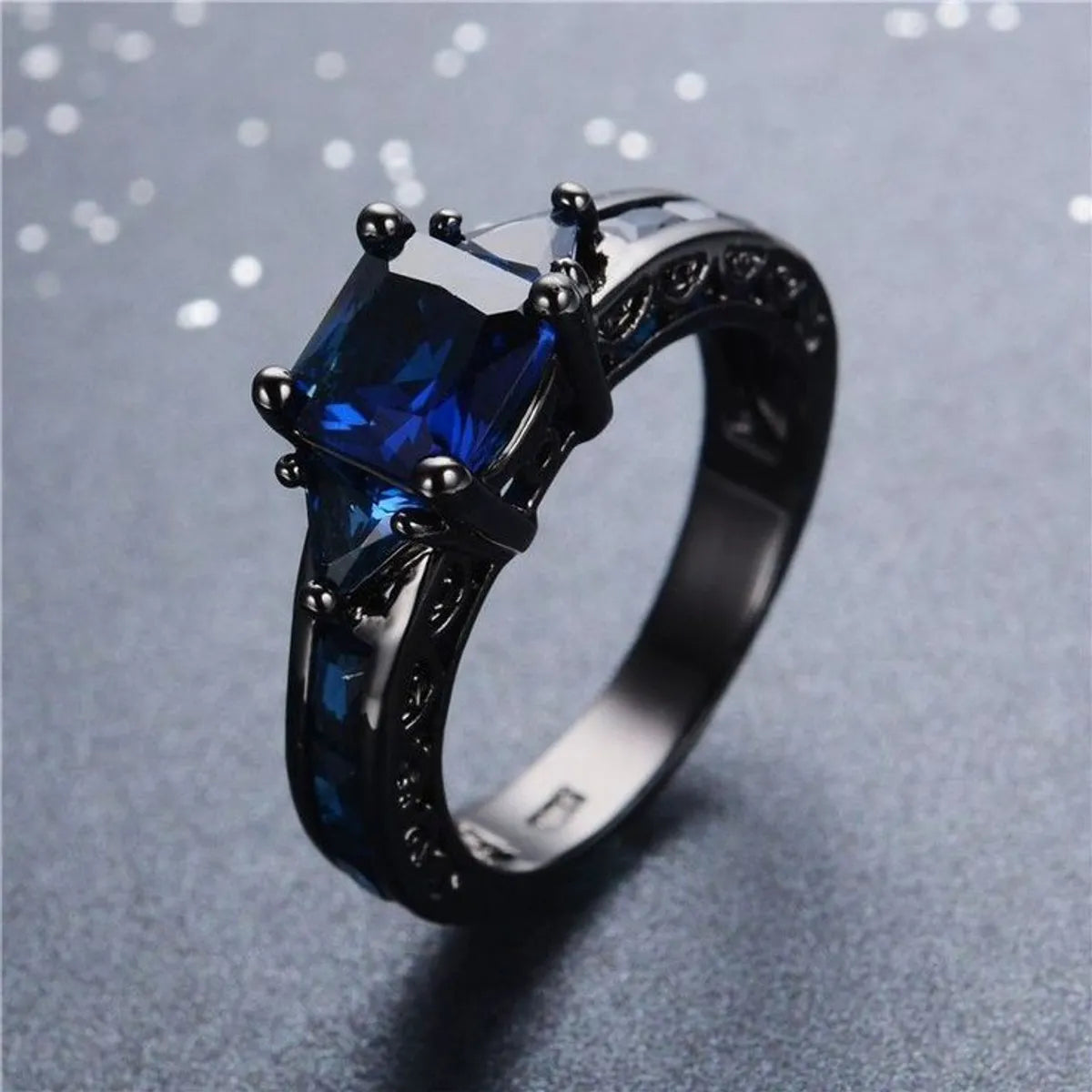 Simple Style Square Alloy Inlay Zircon Women'S Rings