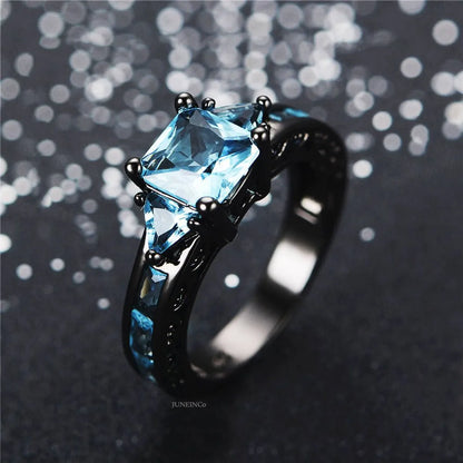 Simple Style Square Alloy Inlay Zircon Women'S Rings