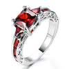 Simple Style Square Alloy Inlay Zircon Women'S Rings