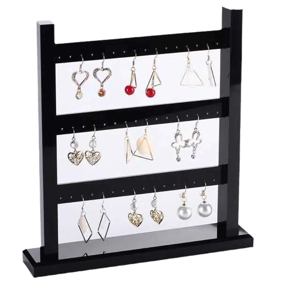 Simple Style Square Arylic Jewelry Rack