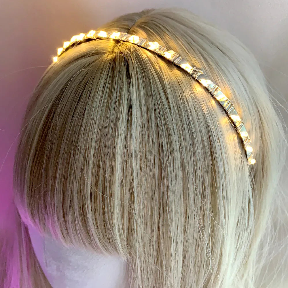 Simple Style Square Crystal Patchwork Hair Band