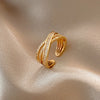 Simple Style Square Flower Bow Knot Copper Hollow Out Inlay Zircon Open Ring 1 Piece