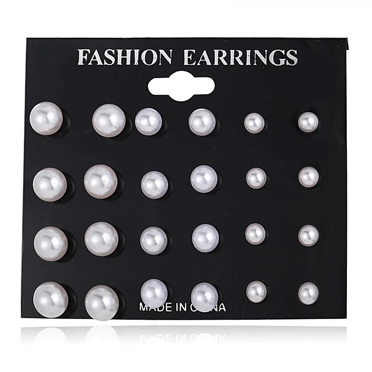 1 Set Simple Style Square Plating Metal Rhinestones Ear Studs