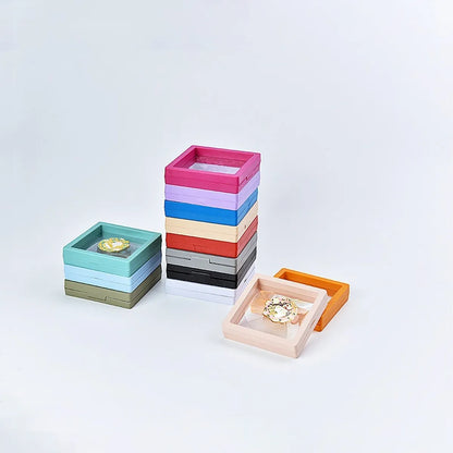 Simple Style Square Plastic Jewelry Boxes