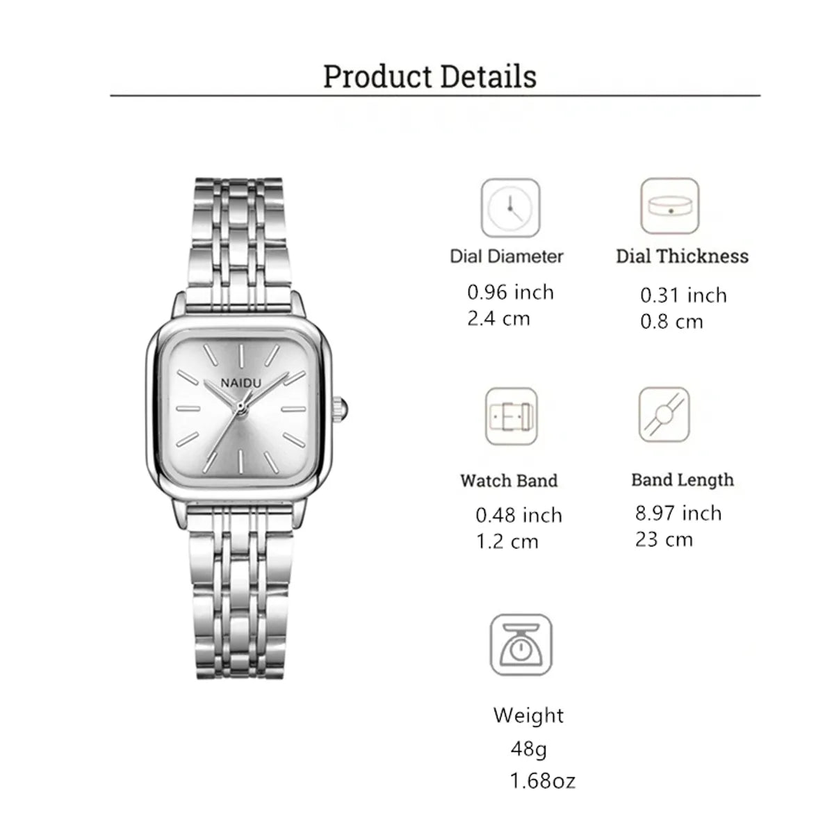 Simple Style Square Quartz Women'S Watches