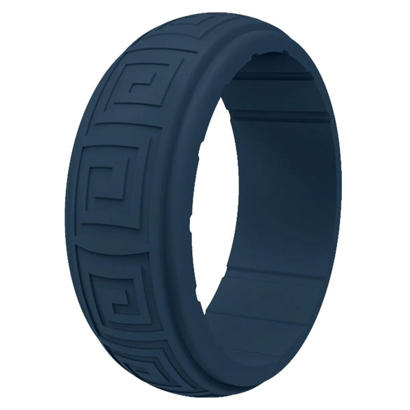 Simple Style Square Solid Color Silica Gel Men'S Rings 1 Piece