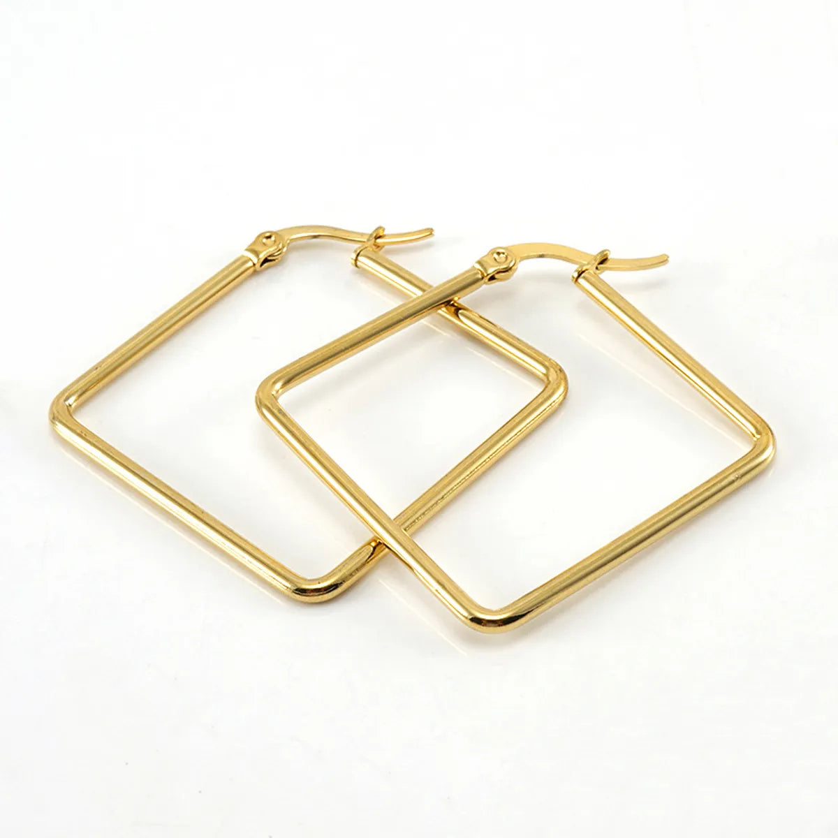 Simple Style Square Stainless Steel Earrings Plating Stainless Steel Earrings