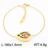 Simple Style Square Stainless Steel 18K Gold Plated Bracelets In Bulk