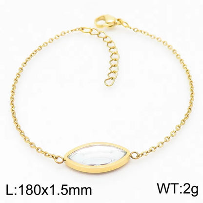 Simple Style Square Stainless Steel 18K Gold Plated Bracelets In Bulk