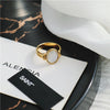 Simple Style Square Stainless Steel Plating 18k Gold Plated Rings