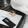 Simple Style Square Stainless Steel Plating 18k Gold Plated Rings