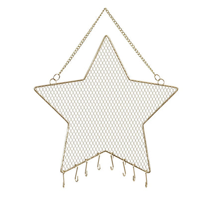 Simple Style Square Star Moon Metal Hollow Out Jewelry Rack