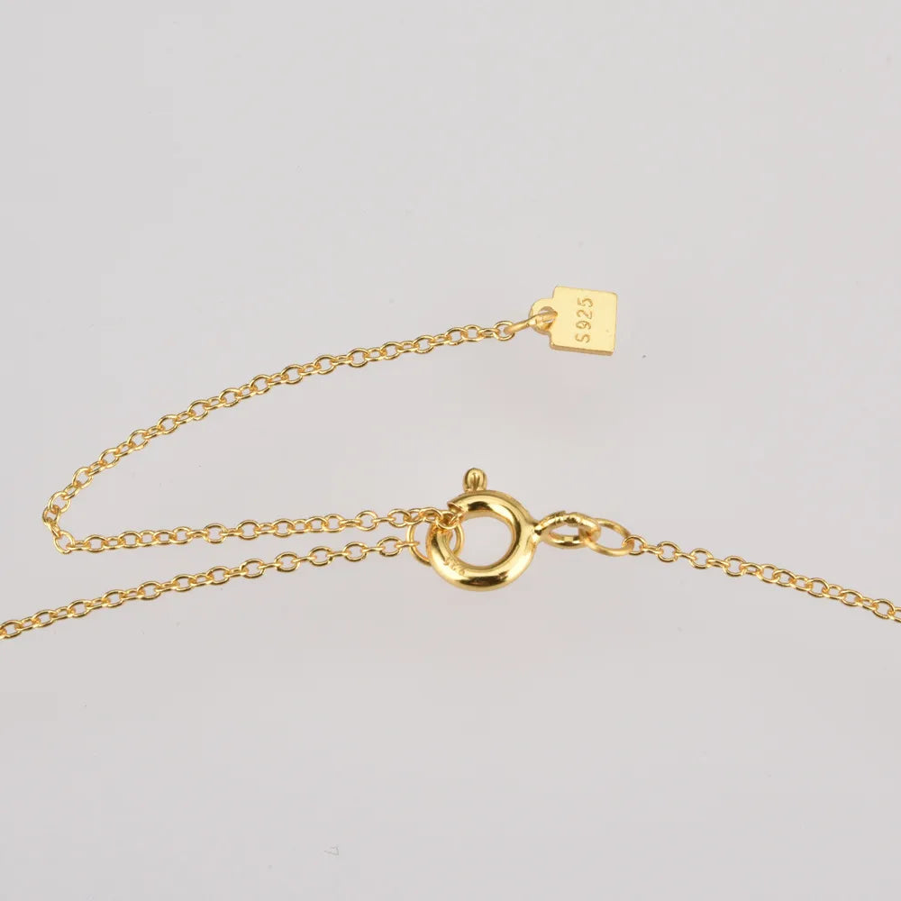 Simple Style Square Sterling Silver Plating Inlay Zircon 18k Gold Plated White Gold Plated Necklace