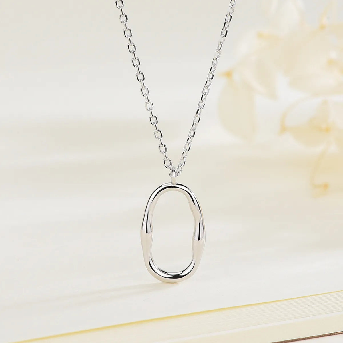 Simple Style Square Sterling Silver Plating Pendant Necklace