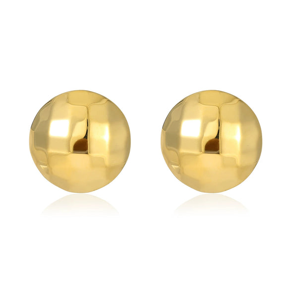 Simple Style Stainless Steel Round Square Electroplated Women's Earrings