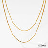 Simple Style Stainless Steel Snake Chain Necklace Pvd Electroplated Gold Square Snake Bone Multi Layer Stacked Geometric Style Sweater Chain For Women