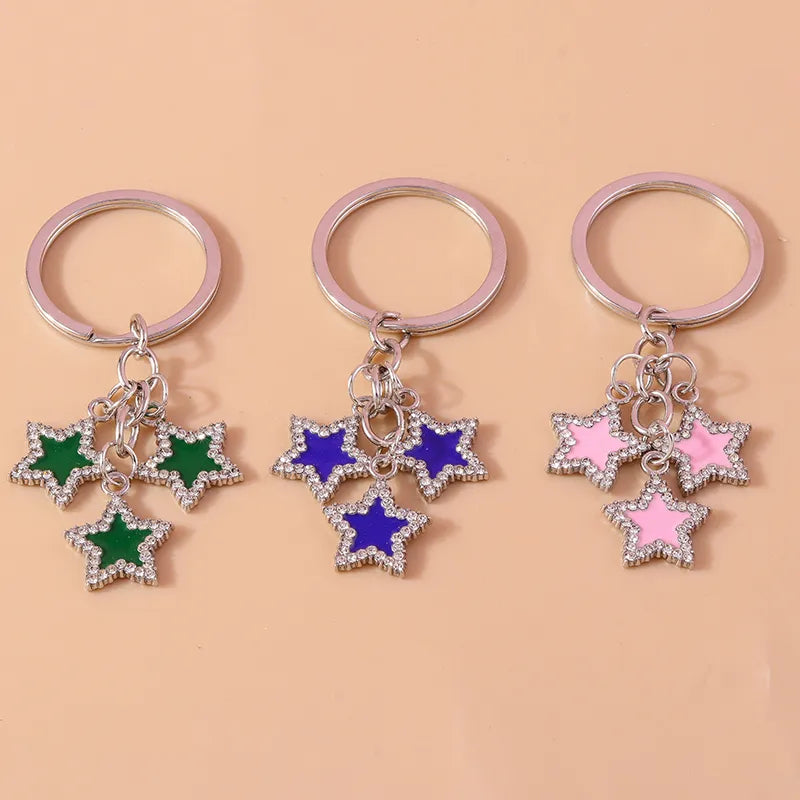 Simple Style Star Alloy Bag Pendant Keychain