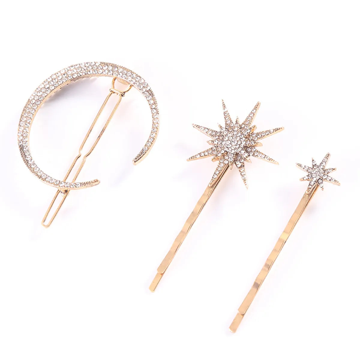 Simple Style Star Alloy Inlay Rhinestones Hair Clip