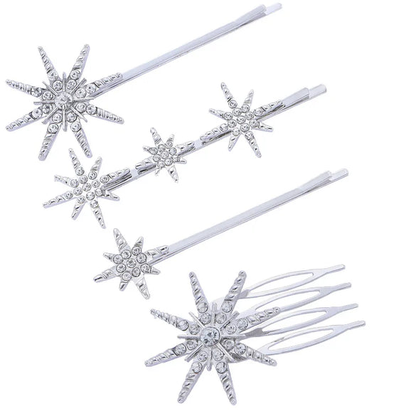 Simple Style Star Alloy Inlay Rhinestones Hair Clip