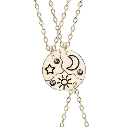 Simple Style Star Alloy Inlay Rhinestones Women'S Pendant Necklace