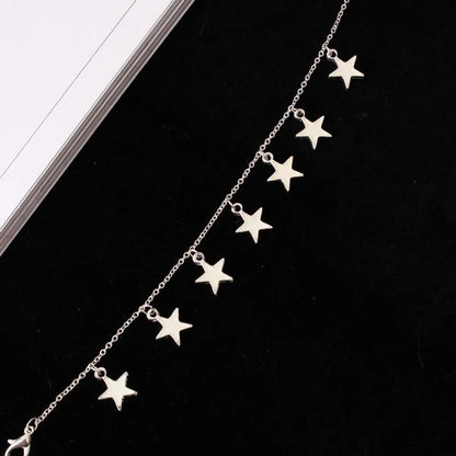 Simple Style Star Alloy Luminous Women's Anklet