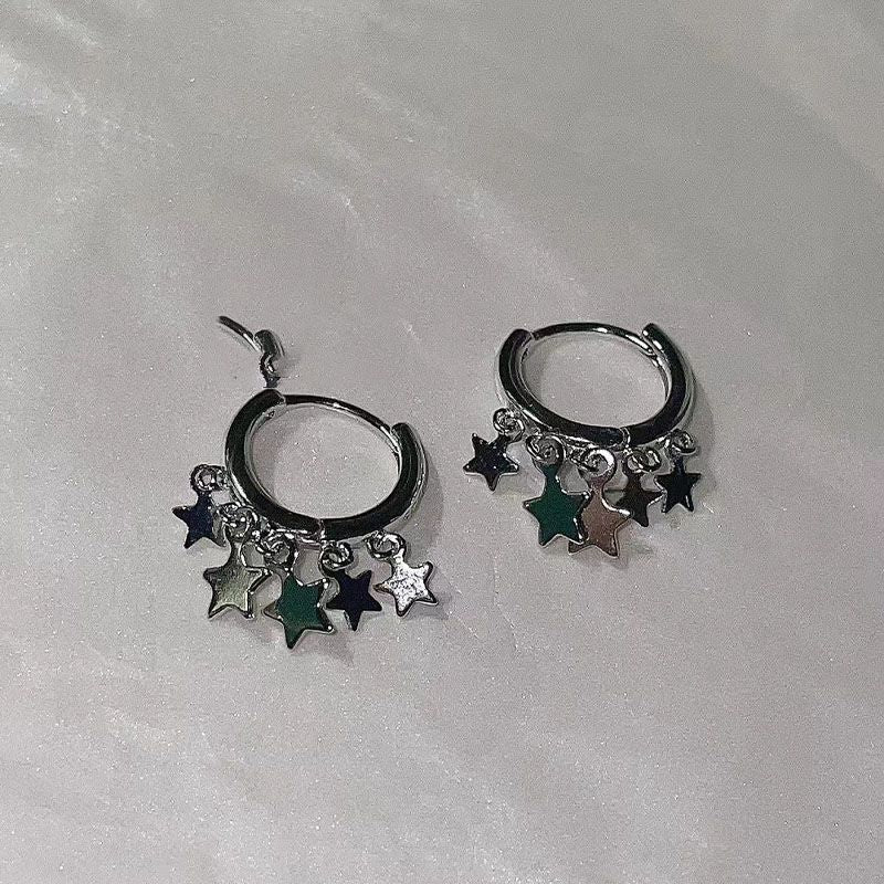 Simple Style Star Alloy Patchwork Women'S Drop Earrings