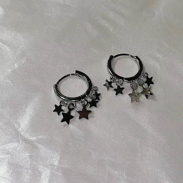 Simple Style Star Alloy Patchwork Women'S Drop Earrings