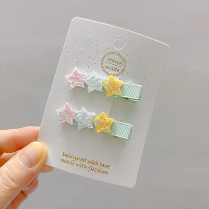 Simple Style Star Glitter Hair Clip