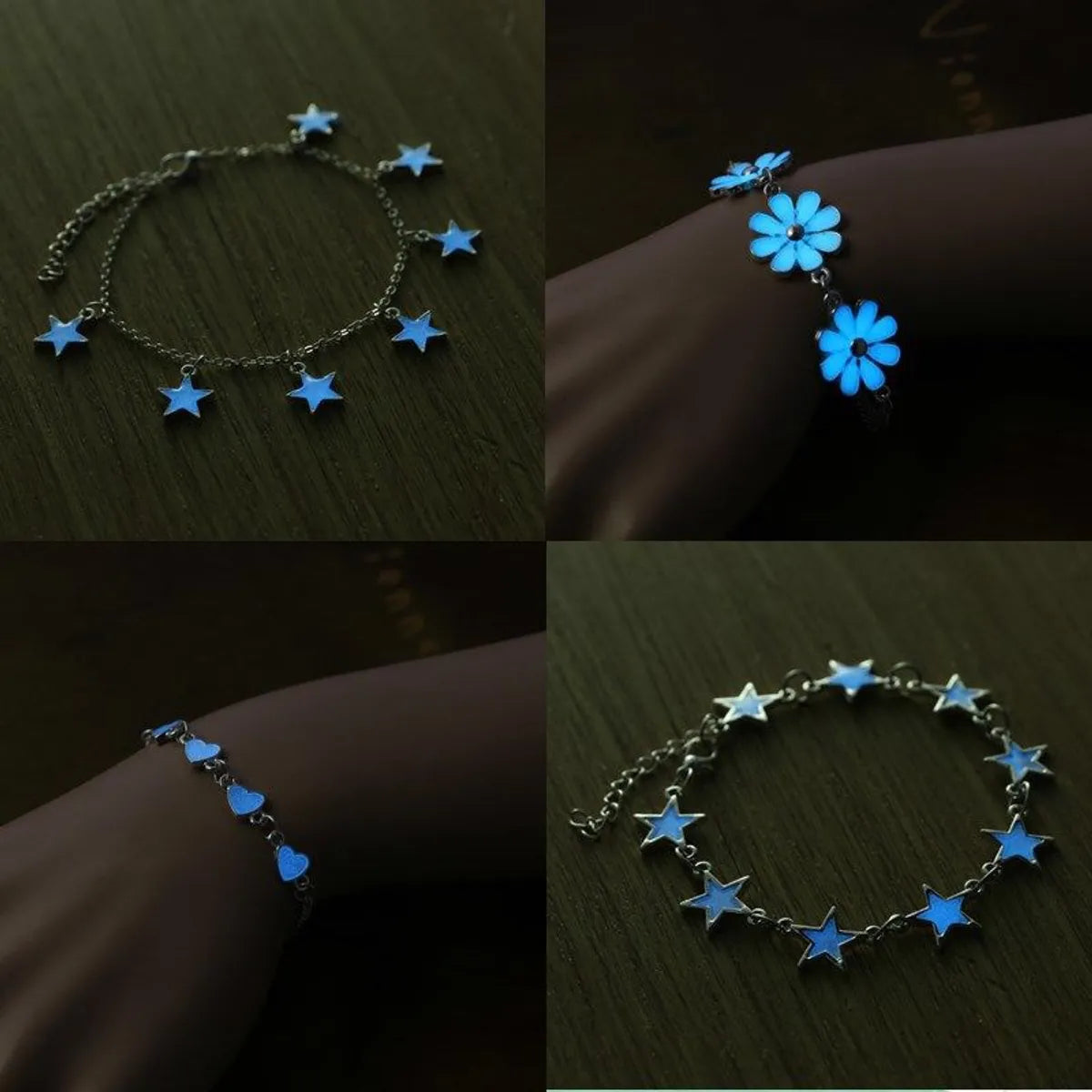 Simple Style Star Heart Shape Alloy Wholesale Bracelets