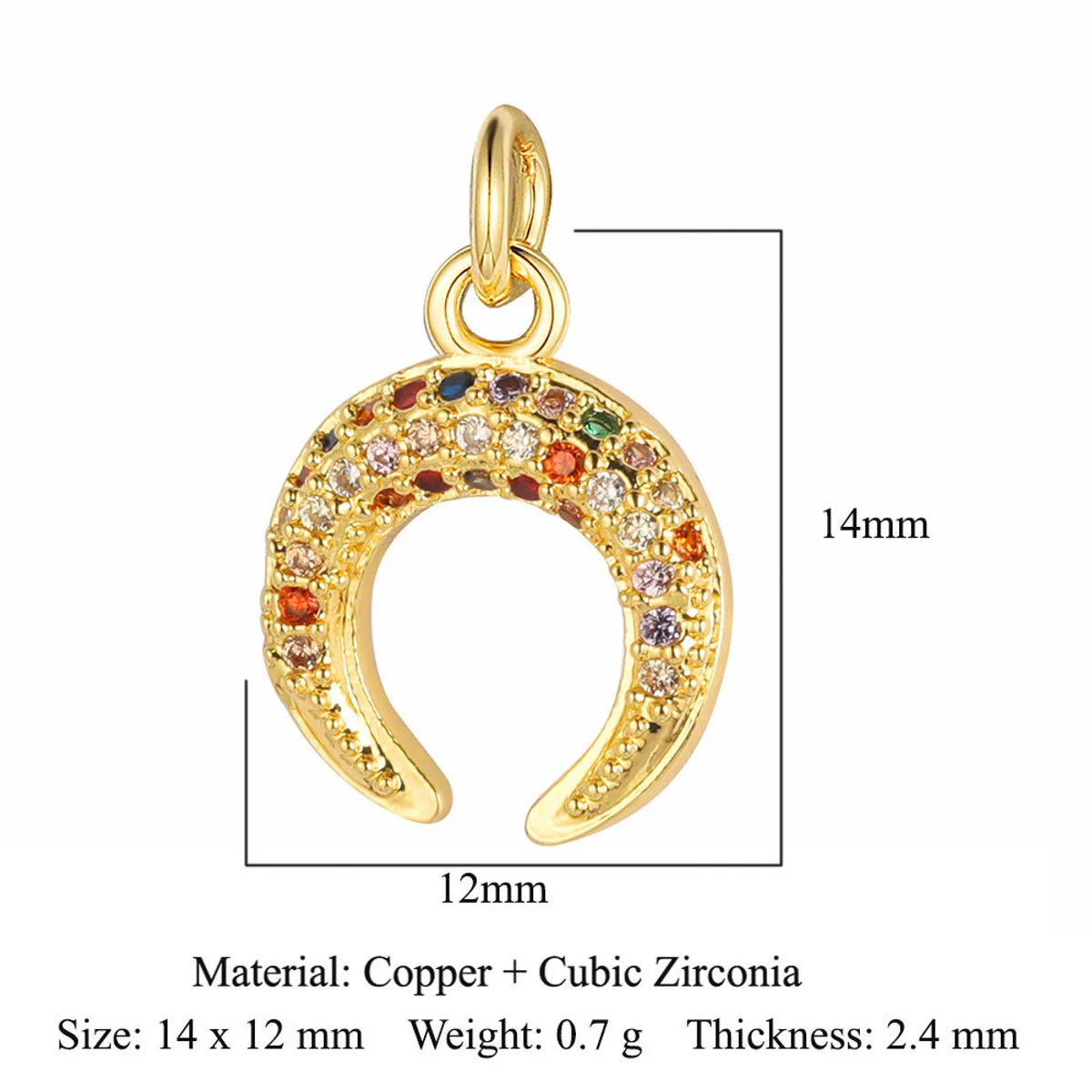 Simple Style Star Heart Shape Copper Plating Inlay Zircon Gold Plated Silver Plated Charms Jewelry Accessories