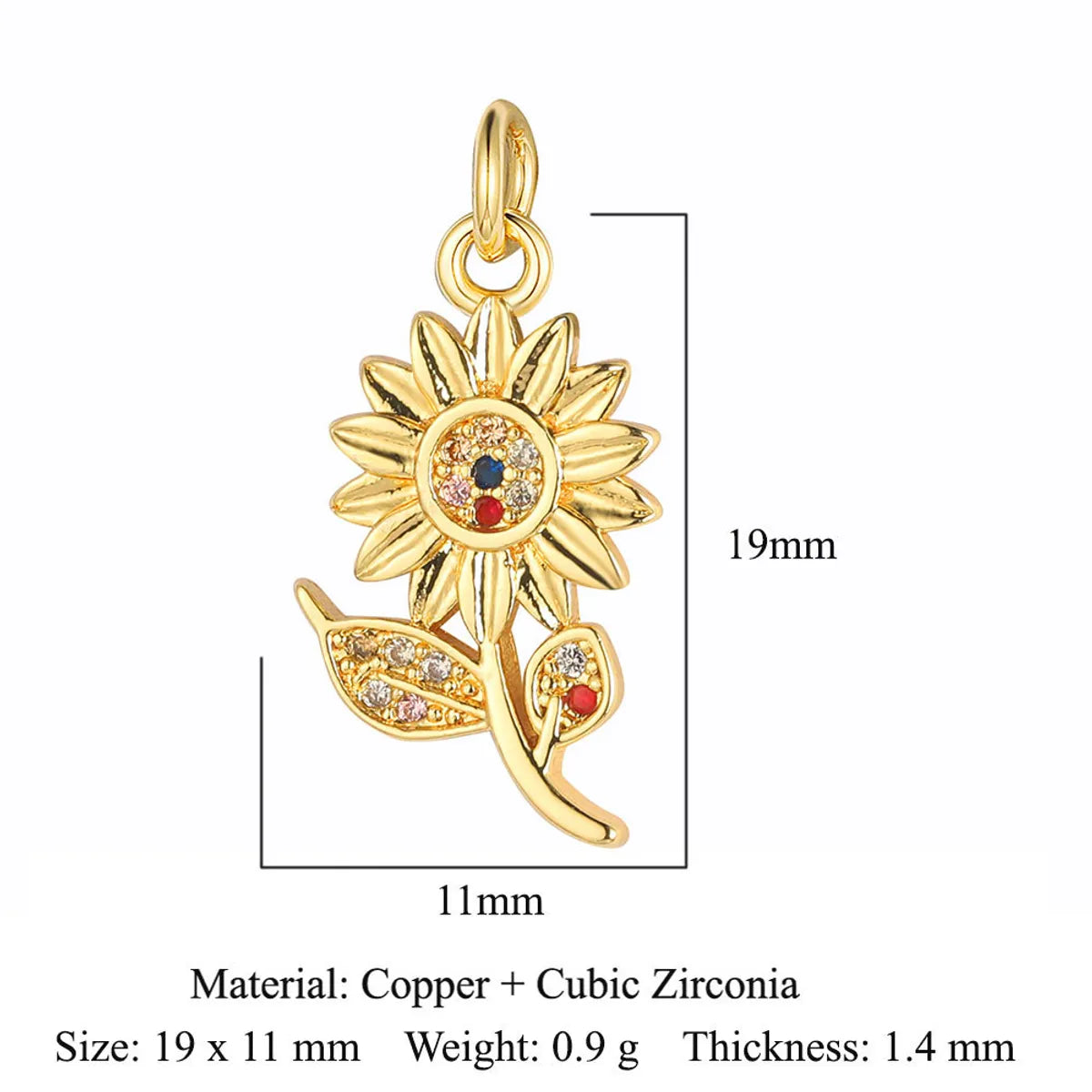 Simple Style Star Heart Shape Copper Plating Inlay Zircon Gold Plated Silver Plated Charms Jewelry Accessories