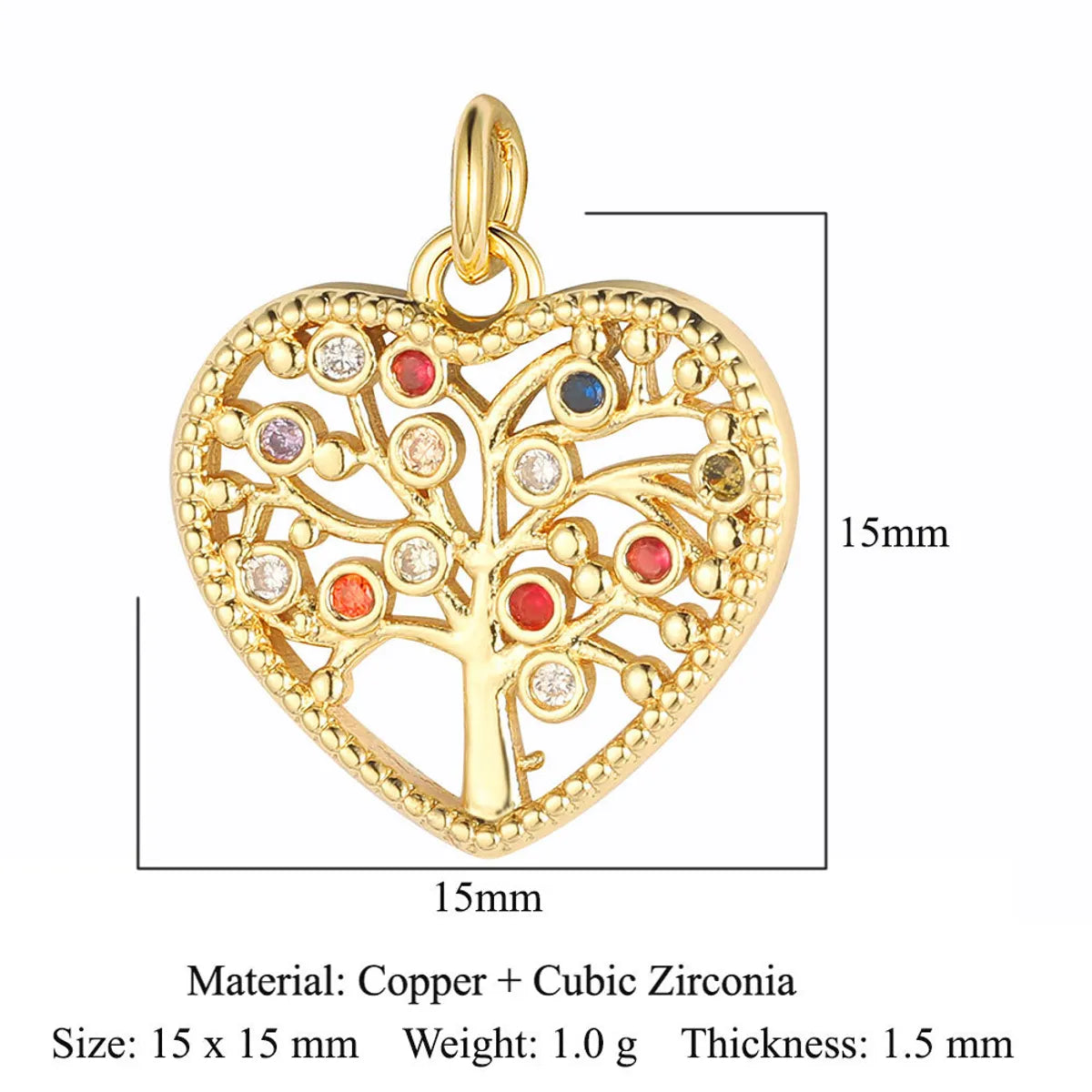 Simple Style Star Heart Shape Copper Plating Inlay Zircon Gold Plated Silver Plated Charms Jewelry Accessories