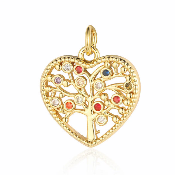 Simple Style Star Heart Shape Copper Plating Inlay Zircon Gold Plated Silver Plated Charms Jewelry Accessories