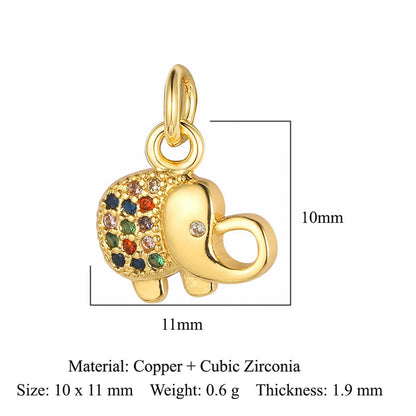 Simple Style Star Heart Shape Copper Plating Inlay Zircon Gold Plated Silver Plated Charms Jewelry Accessories