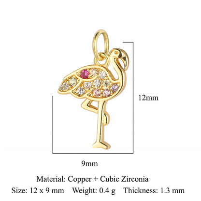 Simple Style Star Heart Shape Copper Plating Inlay Zircon Gold Plated Silver Plated Charms Jewelry Accessories