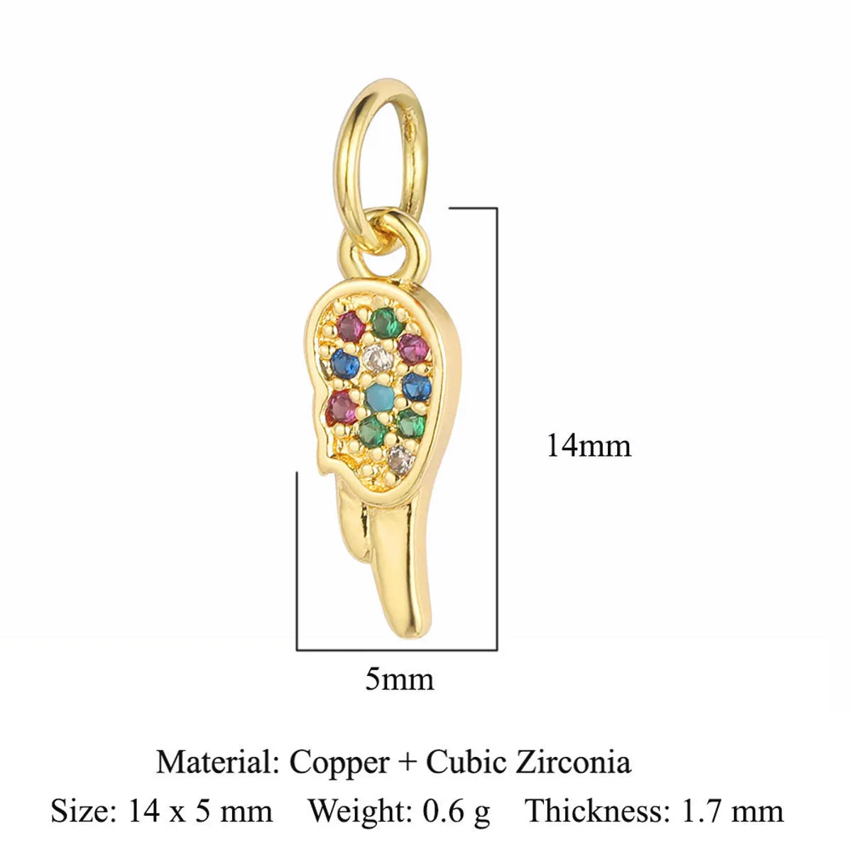 Simple Style Star Heart Shape Copper Plating Inlay Zircon Gold Plated Silver Plated Charms Jewelry Accessories