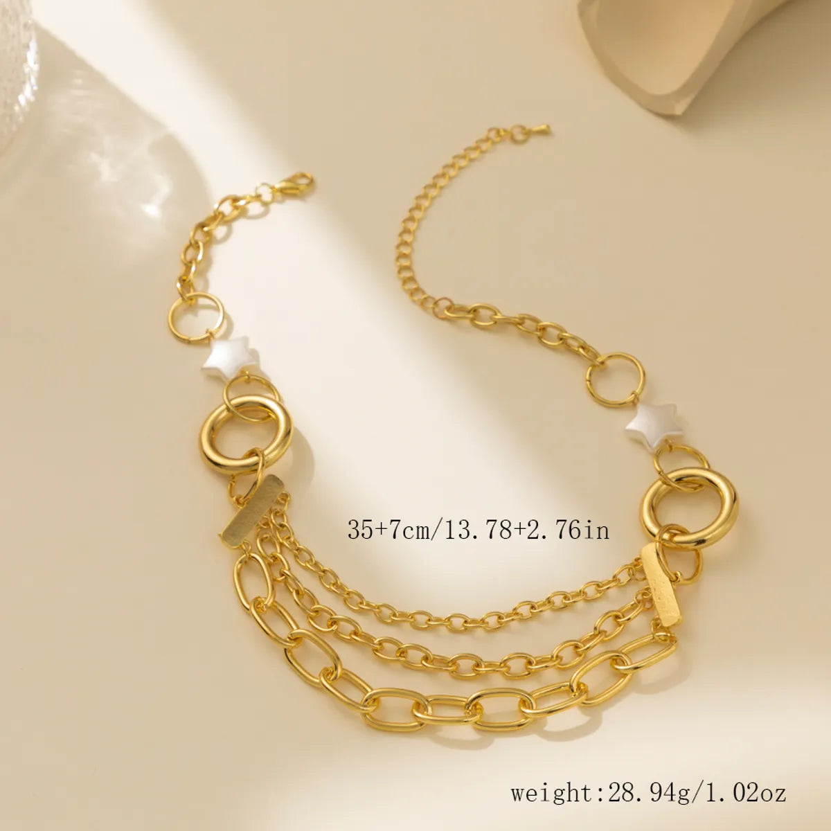 Simple Style Star Imitation Pearl Alloy Plating Women's Necklace